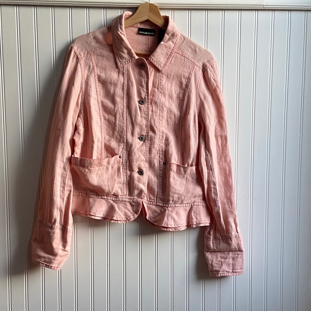 DKNY Light Pink Linen Jacket